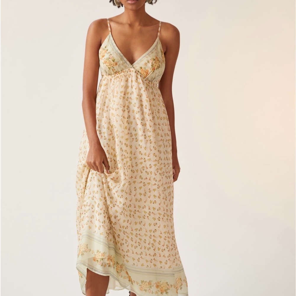 Anthropologie Let Me Be Floral Midi Dress